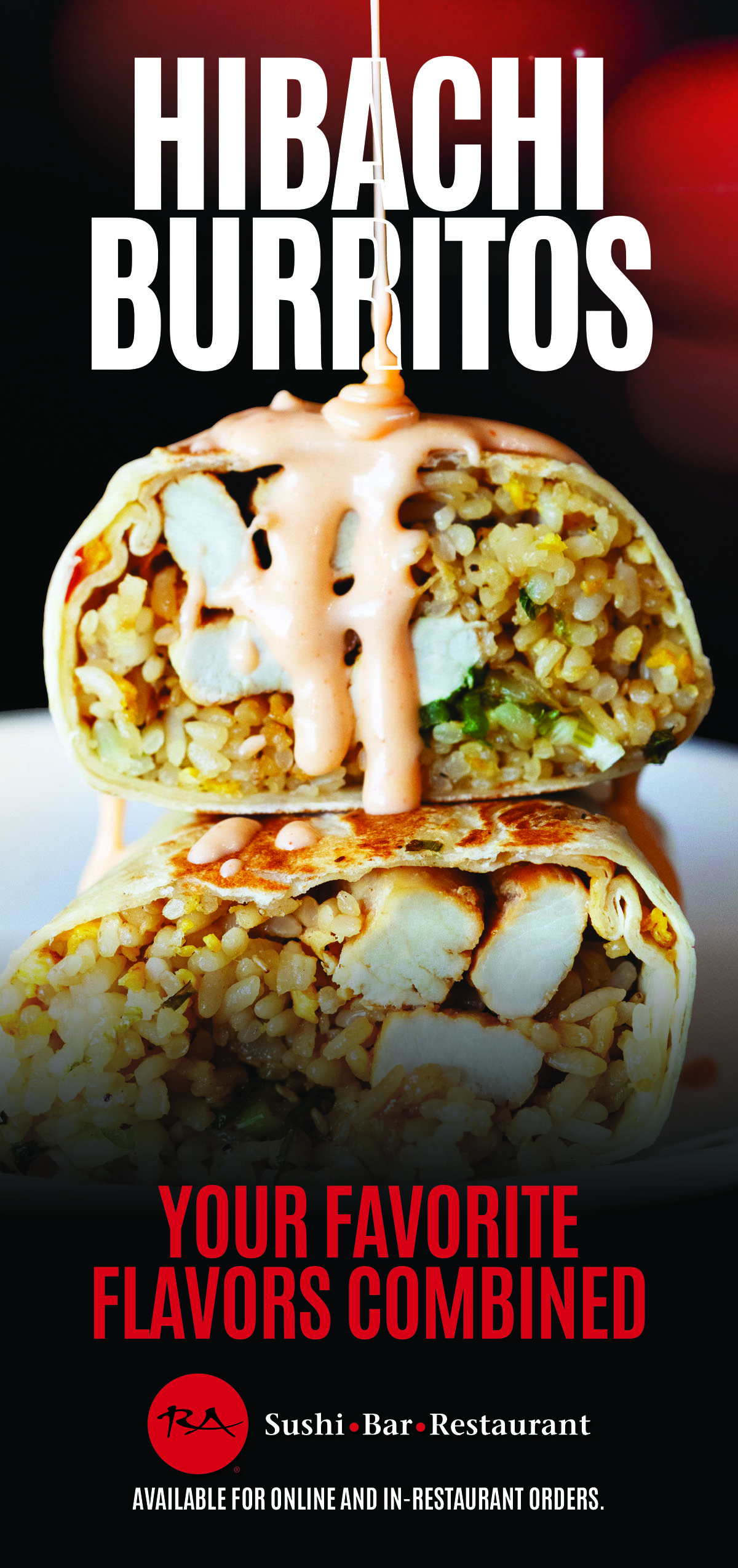 HIBACHI BURRITO CHECK STUFFERS- 100 PCS